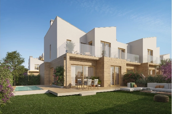 Reihenhaus in El Vergel zu verkaufen, Wohnfläche 92 m², Baujahr 2027, Klimaanlage, Grundstück 135 m², 3 Schlafzimmer, 3 Badezimmer, Pool, ref.: TT-AD-11-4