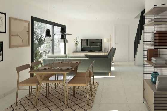 Doppelhaushälfte in Santa Pola zu verkaufen, Wohnfläche 93 m², Zustand Erstbezug, Grundstück 129 m², 3 Schlafzimmer, 3 Badezimmer, Pool, ref.: HA-SPN-631-D01-3