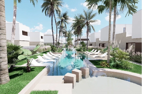 Villa in Los Alcazares zu verkaufen, Wohnfläche 164 m², Zustand Erstbezug, Grundstück 274 m², 3 Schlafzimmer, 2 Badezimmer, Pool, ref.: HA-LAN-451-E02-15