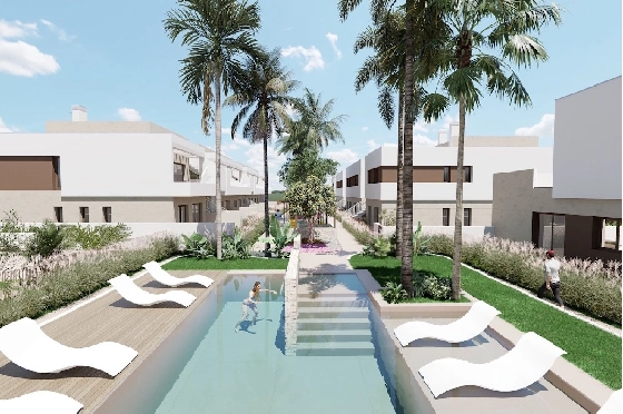 Villa in Los Alcazares zu verkaufen, Wohnfläche 197 m², Zustand Erstbezug, Grundstück 356 m², 3 Schlafzimmer, 3 Badezimmer, Pool, ref.: HA-LAN-451-E03-18