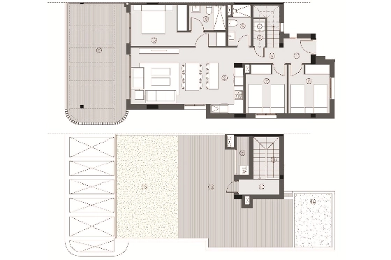 Penthouse Apartment in Torrevieja zu verkaufen, Wohnfläche 193 m², Zustand Erstbezug, 3 Schlafzimmer, 2 Badezimmer, Pool, ref.: HA-TON-290-A04-14