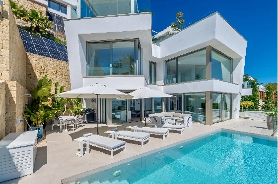 Villa in Moraira zu verkaufen, Wohnfläche 370 m², Baujahr 2022, Klimaanlage, Grundstück 813 m², 4 Schlafzimmer, 4 Badezimmer, Pool, ref.: AM-12683DR-40