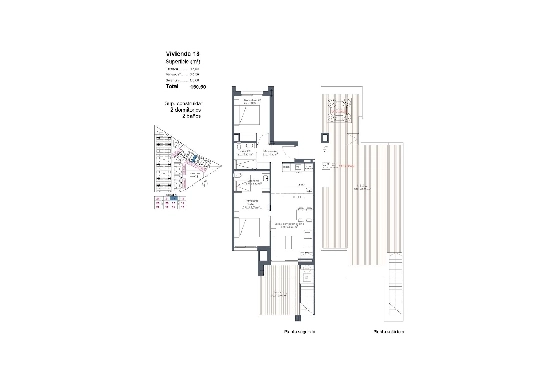 Penthouse Apartment in Los Alcazares zu verkaufen, Wohnfläche 150 m², Zustand Erstbezug, Klimaanlage, 2 Schlafzimmer, 2 Badezimmer, Pool, ref.: HA-LAN-480-A02-28