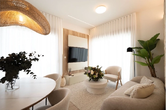 Eck-Reihenhaus in Los Alcazares zu verkaufen, Wohnfläche 146 m², Zustand Erstbezug, Klimaanlage, Grundstück 177 m², 3 Schlafzimmer, 2 Badezimmer, Pool, ref.: HA-LAN-480-Q01-10