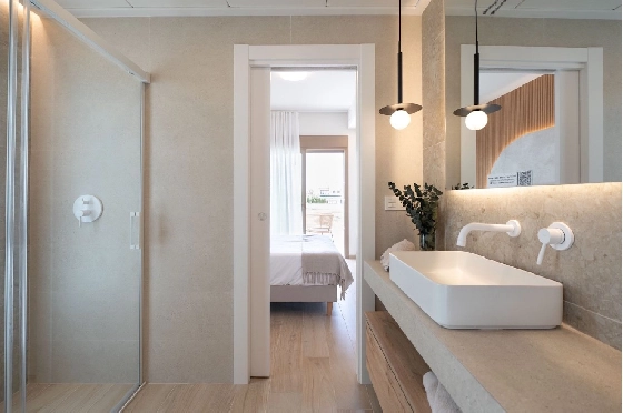 Eck-Reihenhaus in Los Alcazares zu verkaufen, Wohnfläche 146 m², Zustand Erstbezug, Klimaanlage, Grundstück 177 m², 3 Schlafzimmer, 2 Badezimmer, Pool, ref.: HA-LAN-480-Q01-13