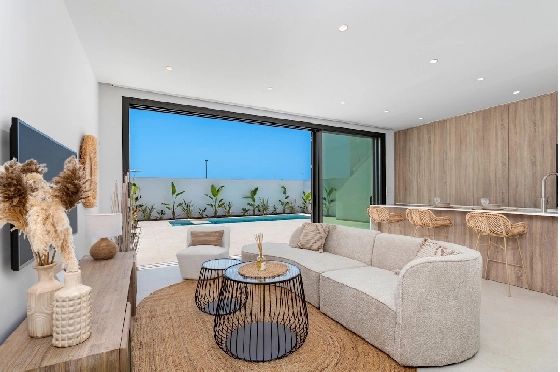 Villa in Los Alcazares zu verkaufen, Wohnfläche 198 m², Zustand Erstbezug, Klimaanlage, Grundstück 235 m², 3 Schlafzimmer, 2 Badezimmer, Pool, ref.: HA-LAN-501-E01-6