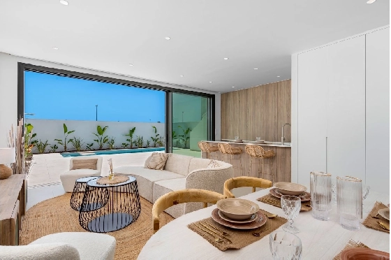 Villa in Los Alcazares zu verkaufen, Wohnfläche 198 m², Zustand Erstbezug, Klimaanlage, Grundstück 235 m², 3 Schlafzimmer, 2 Badezimmer, Pool, ref.: HA-LAN-501-E01-8